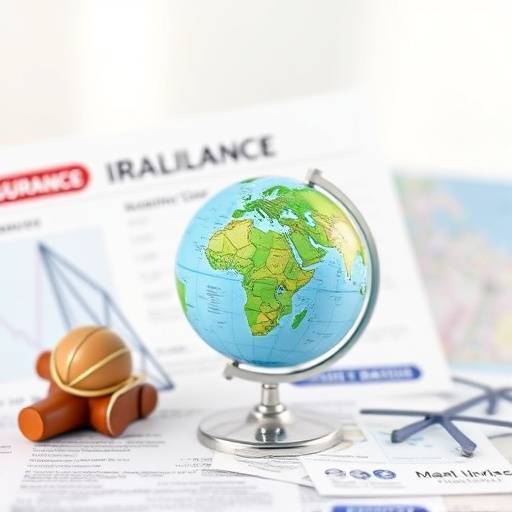 An image of travel insurance documents along with a miniature globe, representing travel insurance options.