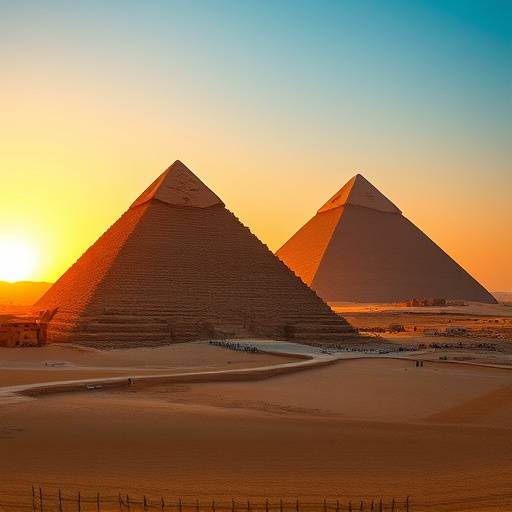 Pyramids of Giza in Cairo