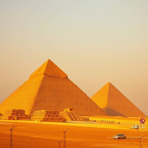 Pyramids of Giza in Cairo